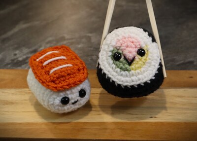 Crochet Sushi and Nigiri Amigurumi Plushie Crochet Animals - image2